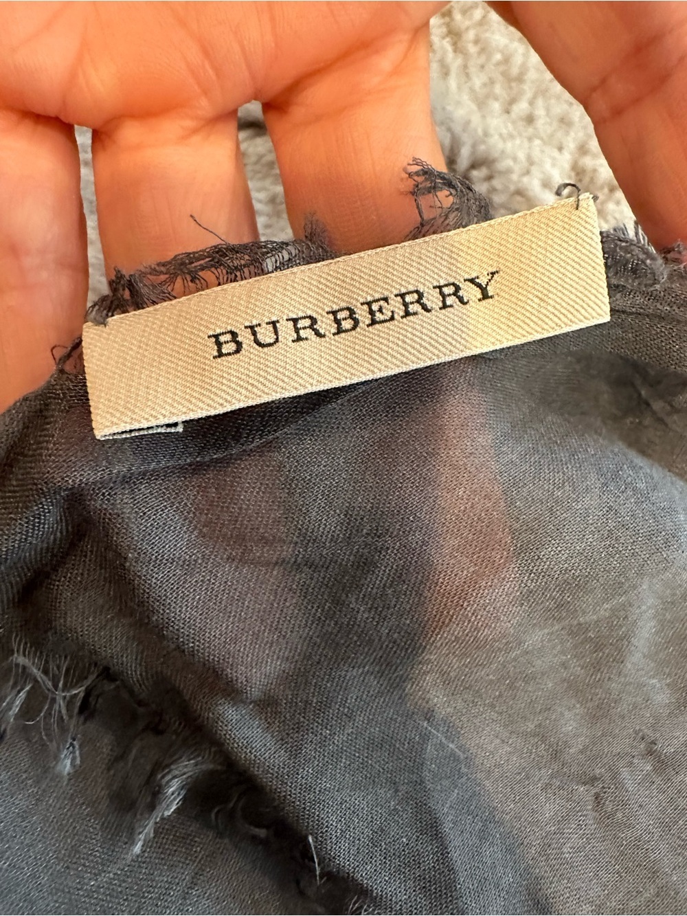 Burberry Black and White Animal Print Silk Square Scarf - Picture 9 of 12